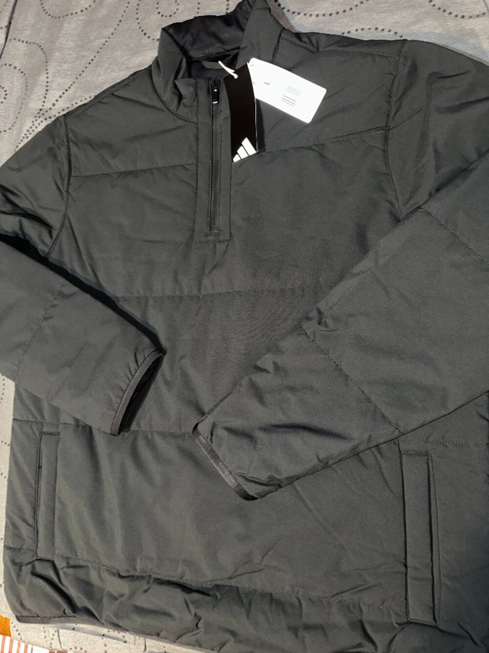 ADIDAS GOLF ULT ARCTIC BLACK 1/4 ZIP. PULLOVER JACKET SIZE L MEN NWT $150.00